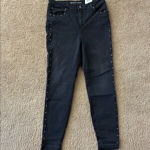 INC International Concepts Dark Skinny Jeans with Studs